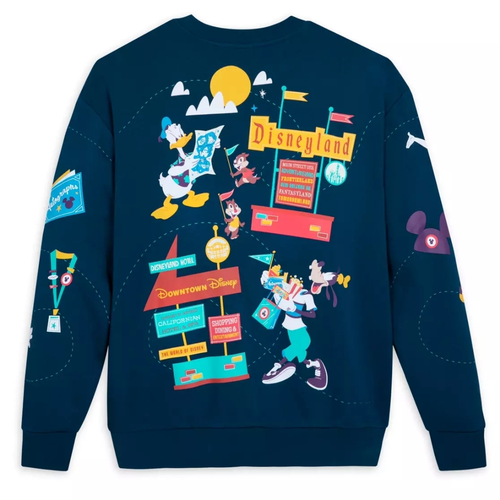 Disney Mickey Play In The Park Crew Neck Pullover Sweatshirt Sz Small